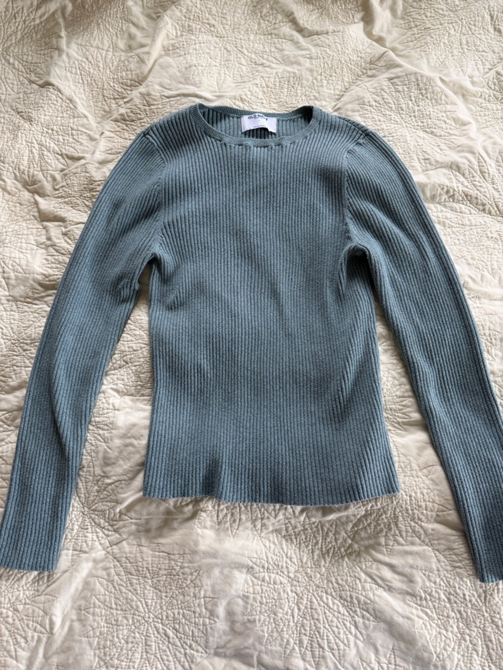 Old Navy Ribbed Crewneck Sweater - Dusty Blue